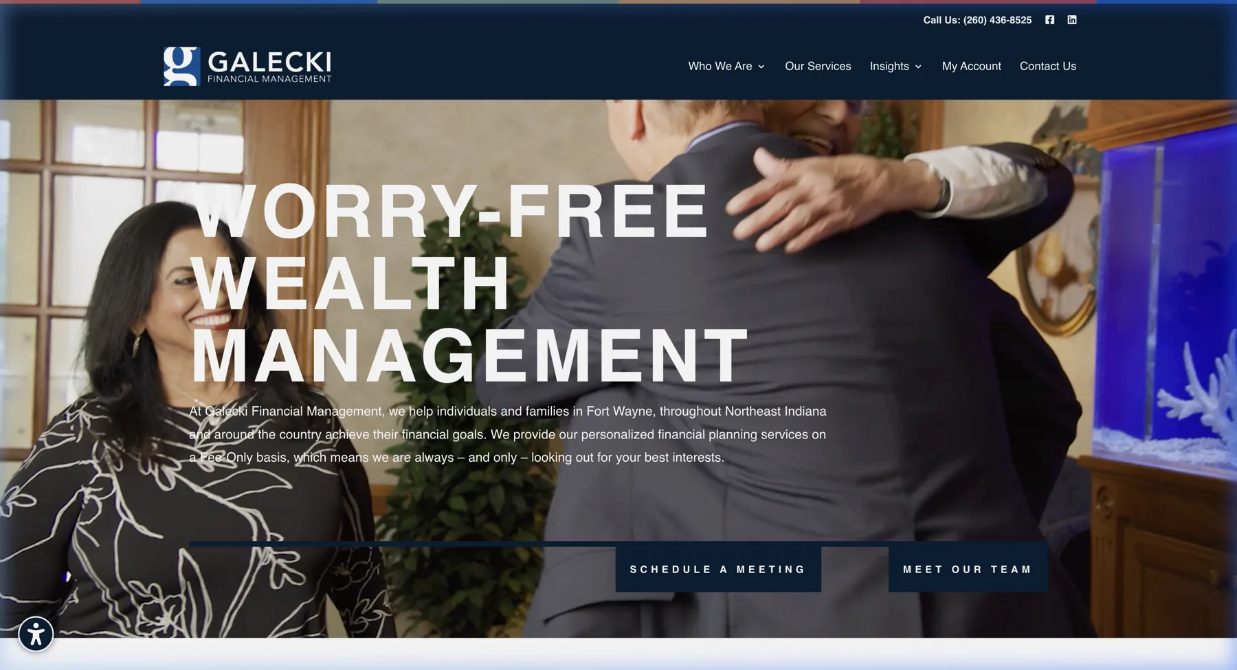 Galecki Financial website — wealth-management platform built by Intense Visions