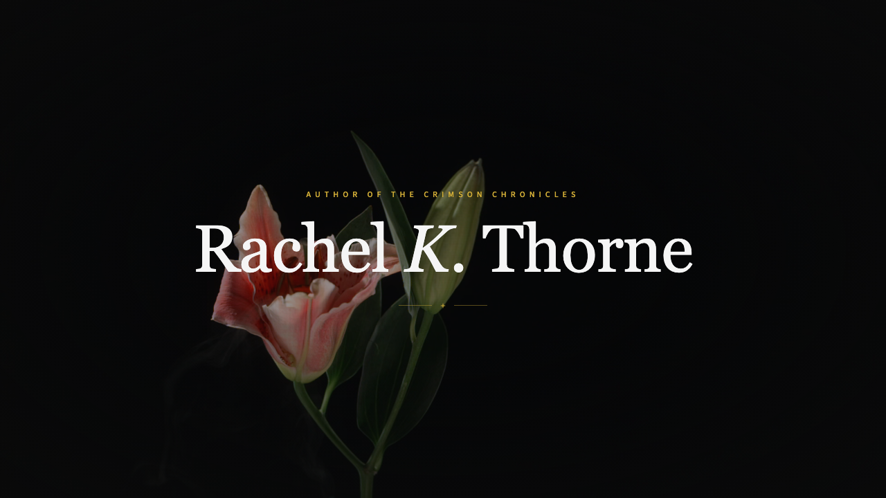 Rachel K. Thorne website — immersive author platform built by Intense Visions